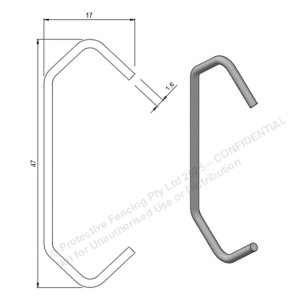 CH50 – Hook C 50 mm x 1.6 mm HDLC Powder Coating Hooks (Box of 5,000)
